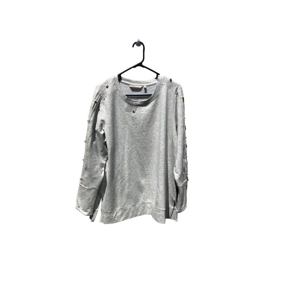 Soft Surroundings Size PXL Sweatshirt Lounge Wear Detailed Buttons NWOT